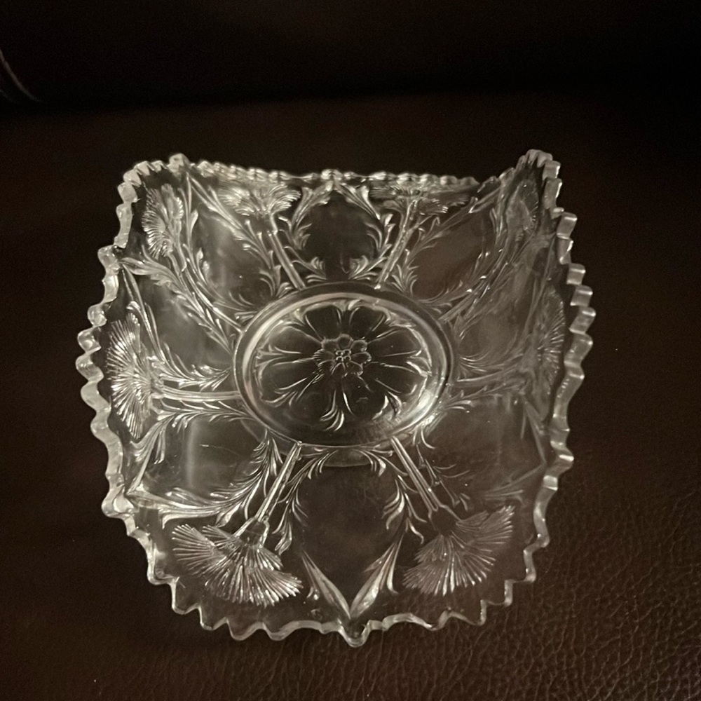 Vintage cut glass dish